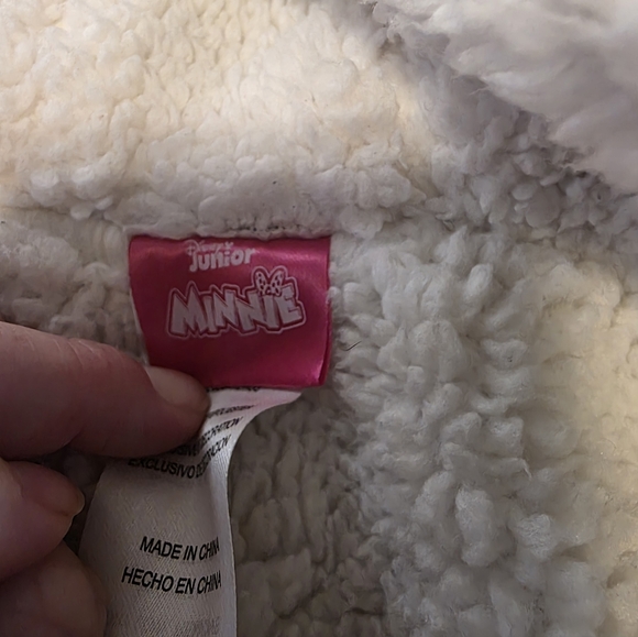 Disney Black Puffer Jacket with Faux Fur Hood - Picture 10 of 10